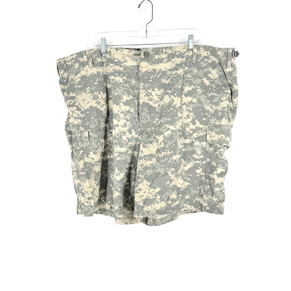 Mens Camo Cargo Shorts Adjustable Waist ACU‎ Tactical 3XL Adjustable sz Digital